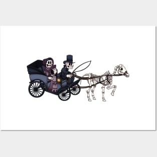 Skeleton Horse And Carriage Posters and Art